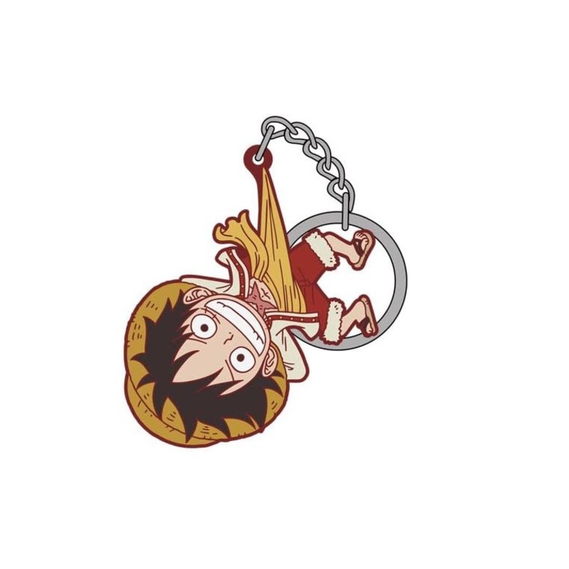 [One Piece] Monkey D. Luffy Hanging Tsumamare Rubber Key Ring