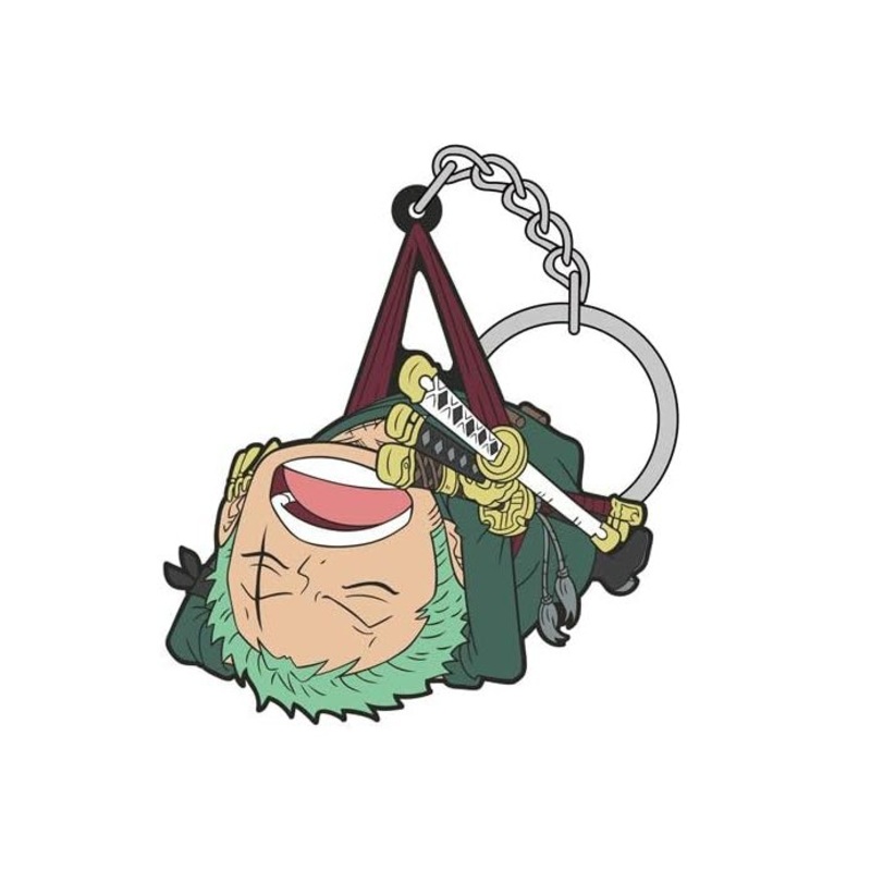 [One Piece] Roronoa Zoro Sleeping Tsumamare Rubber Key Ring
