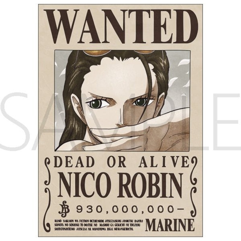 [One Piece]  Nico Robin 930M Official Japan Mugiwara Wanted Poster 42x30cm