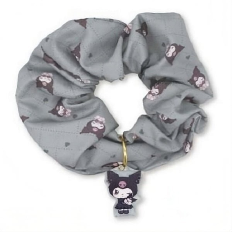 [Sanrio] Hair Scrunchie & Charm – Kuromi