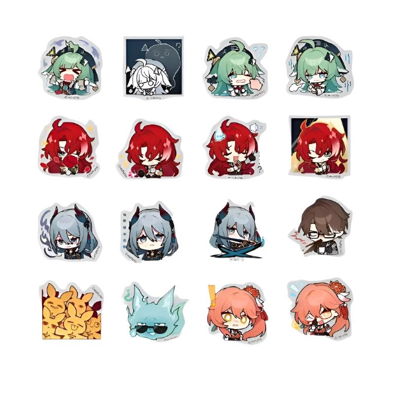 [Honkai Star Rail] Pom-Pom Pavillion Series Chibi Sticker Set Blurred Fantasy Night Talk