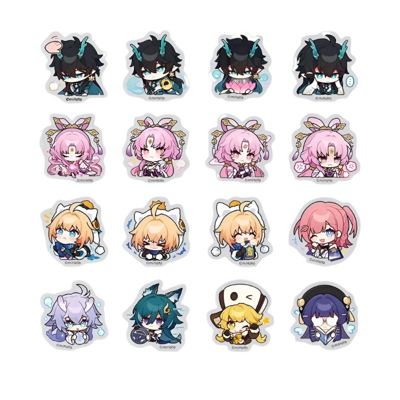 [Honkai Star Rail] Pom-Pom Pavillion Series Chibi Sticker Set Sky Mirror Reflects the Dust