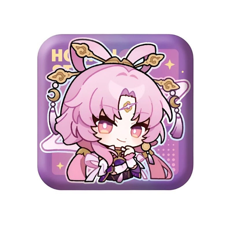 [Honkai Star Rail] Pom-Pom Pavillion Series Square Can Badge Chibi Fu Xuan