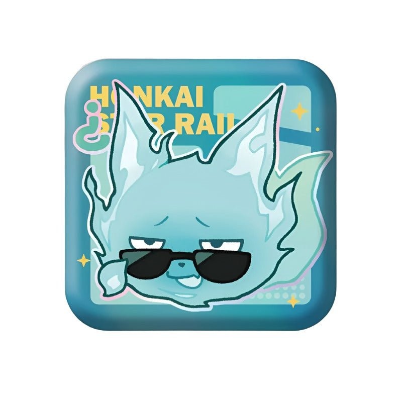 [Honkai Star Rail] Pom-Pom Pavillion Series Square Can Badge Chibi Tail