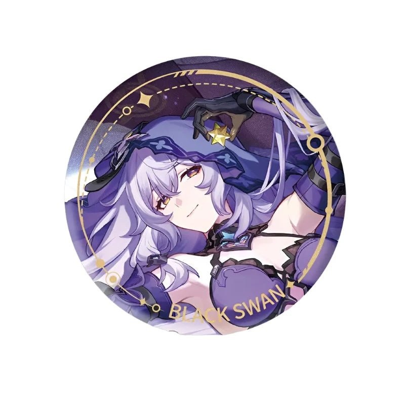 [Honkai Star Rail] The Nihility Character Warp Artwork Can Badge – Black Swan