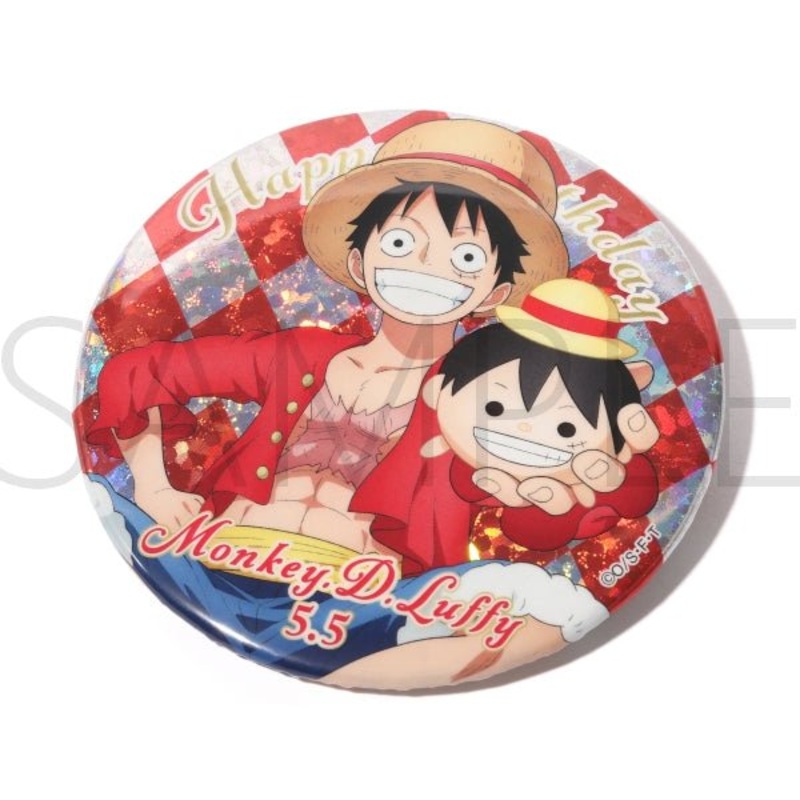 [One Piece] One Piece Birthday Hologram Can Badge- Monkey D. Luffy