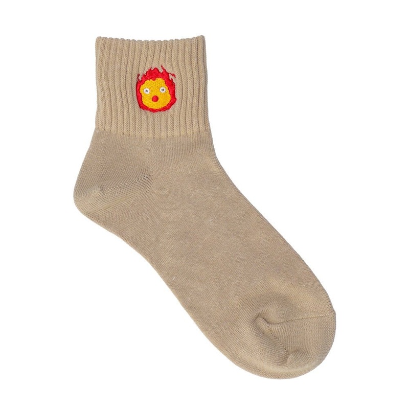 [Studio Ghibli] Howl’s Moving Castle Embroidery Short Socks 23-25cm Calcifer