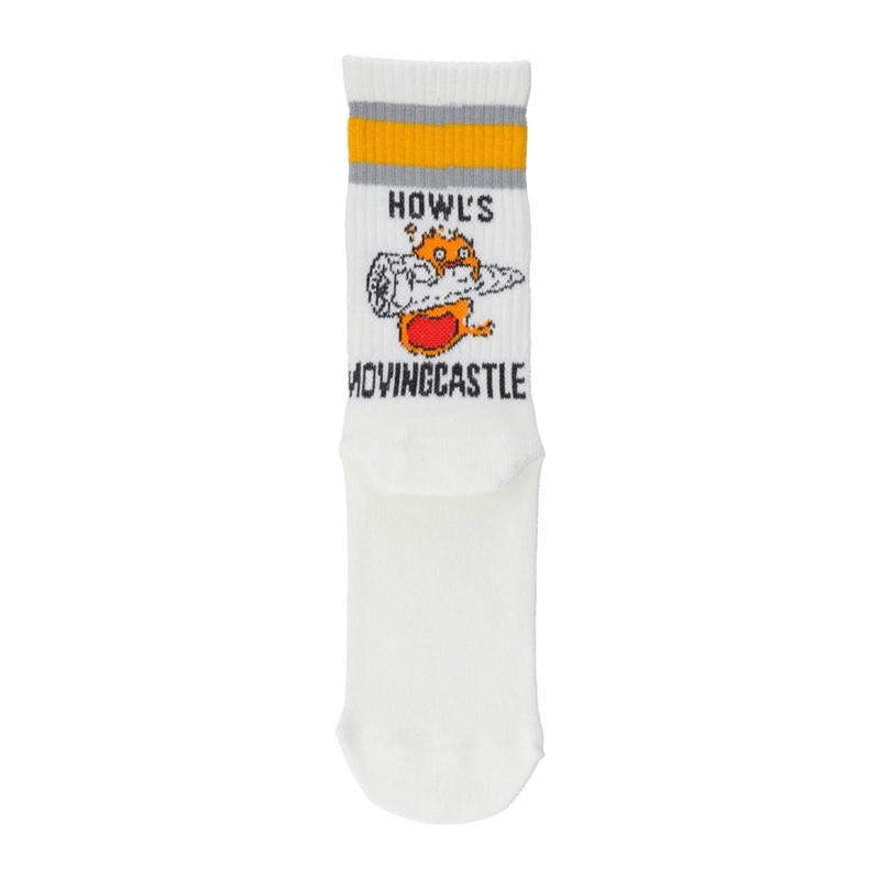 [Studio Ghibli] Howl’s Moving Castle Mid High Socks White 23-25cm Calcifer