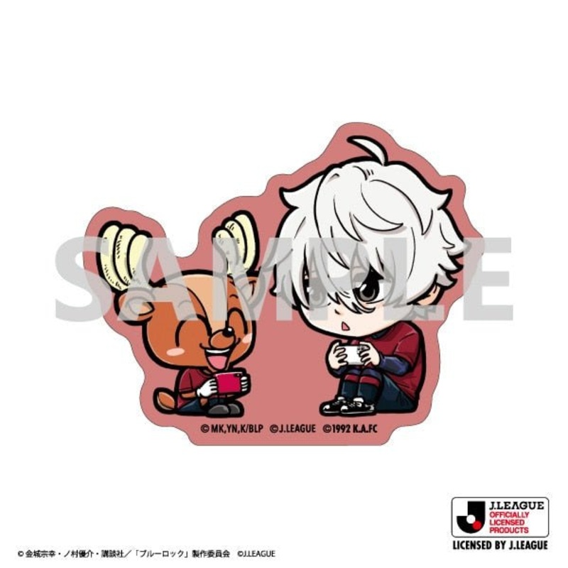 [Blue Lock] JJ League Sticker-Seishiro Nagi & Kashima Antlers