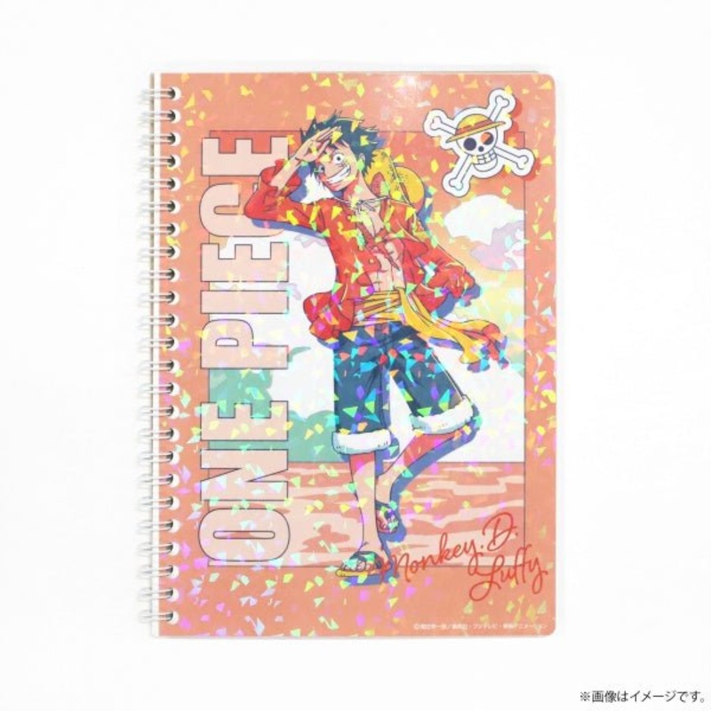 [One Piece] Retro Pop Color Hologram Ring Notebook- Luffy