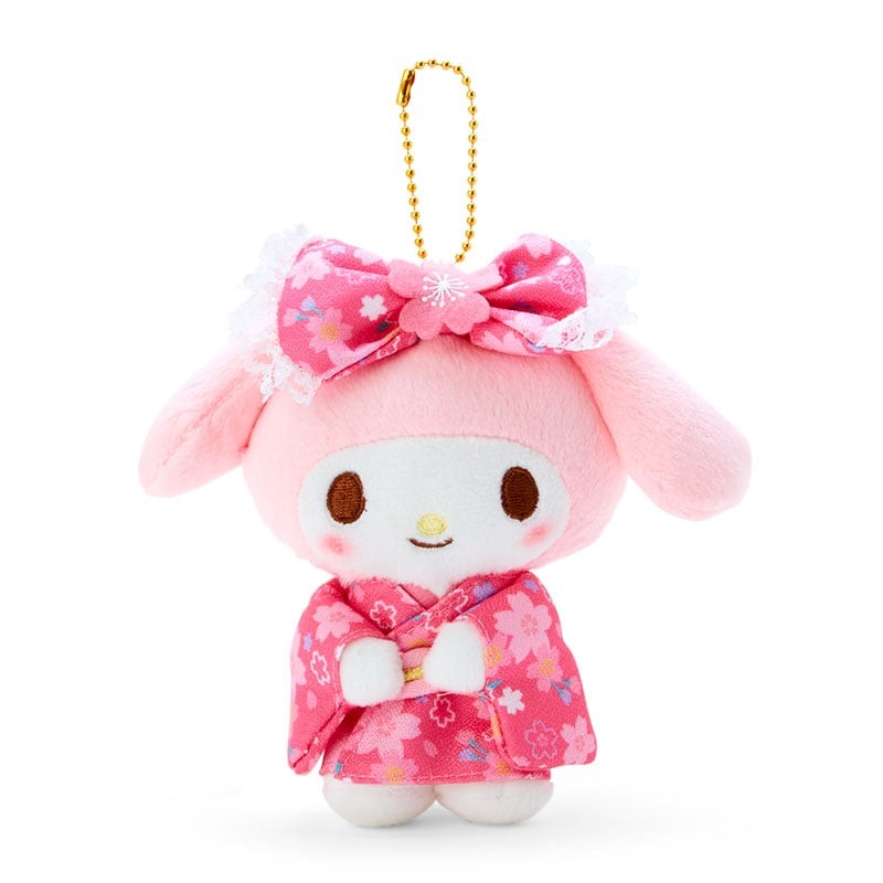 [Sanrio] Cherry Blossom Japanese Kimono Plush Keychain- My Melody
