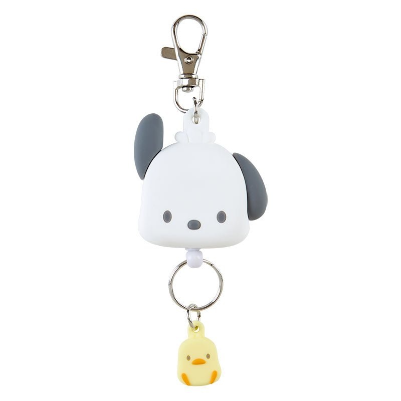 [Sanrio] Face-Shaped Badge Reel Keychain – Pochacco