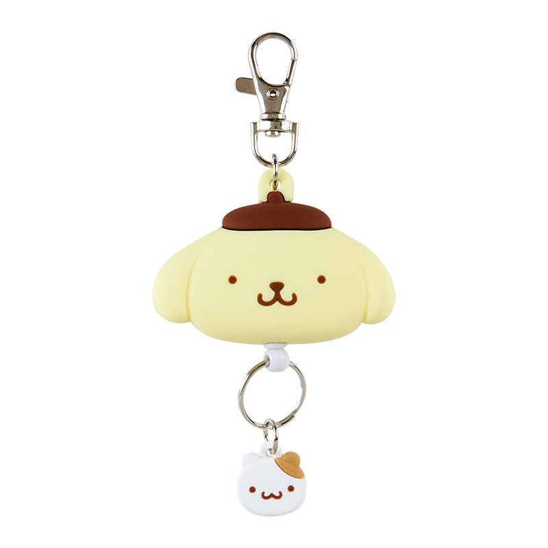 [Sanrio] Face-Shaped Badge Reel Keychain – Pompompurin