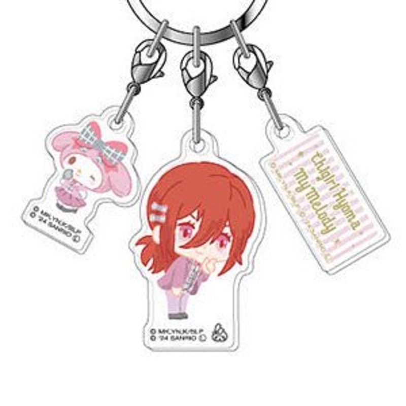 [Blue Lock] Sanrio x Blue Lock 3 Piece Acrylic Keychain- Hyoma Chigiri x My Melody