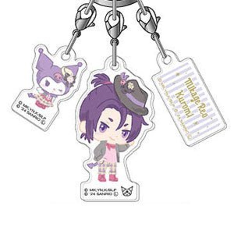 [Blue Lock] Sanrio x Blue Lock 3 Piece Acrylic Keychain- Reo Mikage x Kuromi