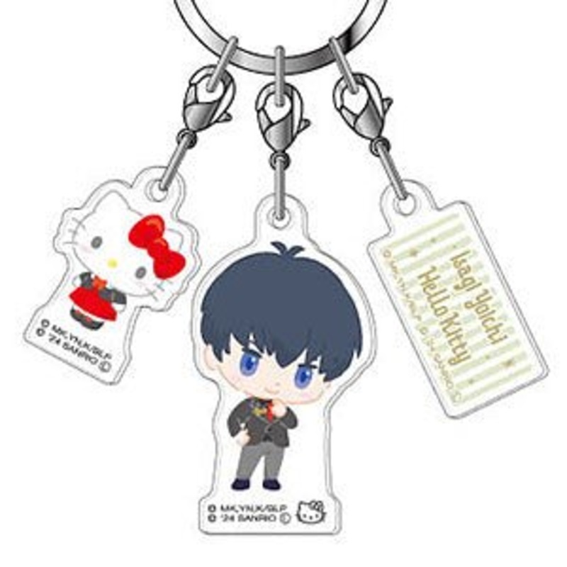 [Blue Lock] Sanrio x Blue Lock 3 Piece Acrylic Keychain- Yoichi Isagi x Hello Kitty