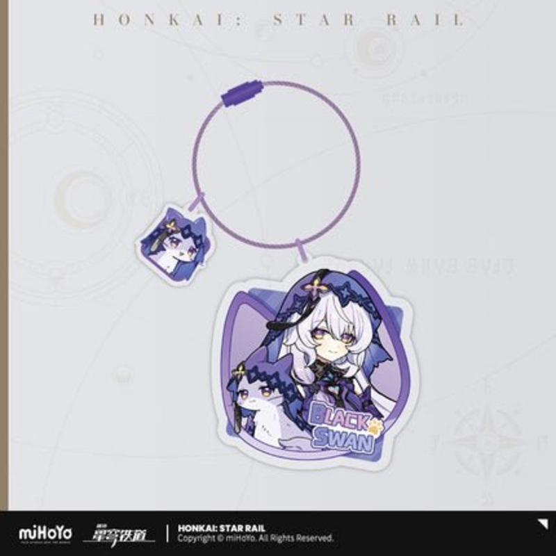 [Honkai Star Rail] Acrylic Pendant of the Tiny Cat Series – Black Swan