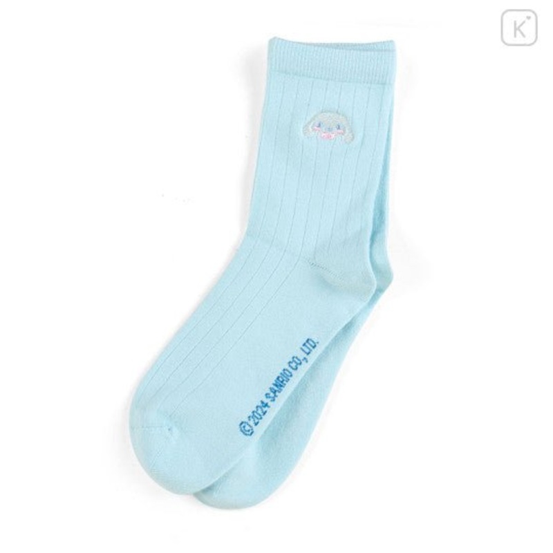 [Sanrio] Official Sanrio Exclusive Embroidered Socks (23-25cm) – Cinnamoroll