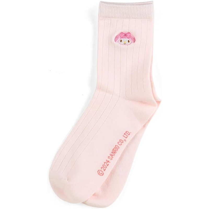 [Sanrio] Official Sanrio Exclusive Embroidered Socks (23-25cm) – My Melody