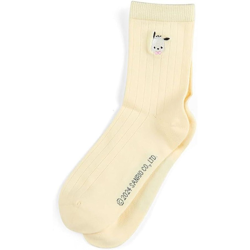 [Sanrio] Official Sanrio Exclusive Embroidered Socks (23-25cm) – Pochacco