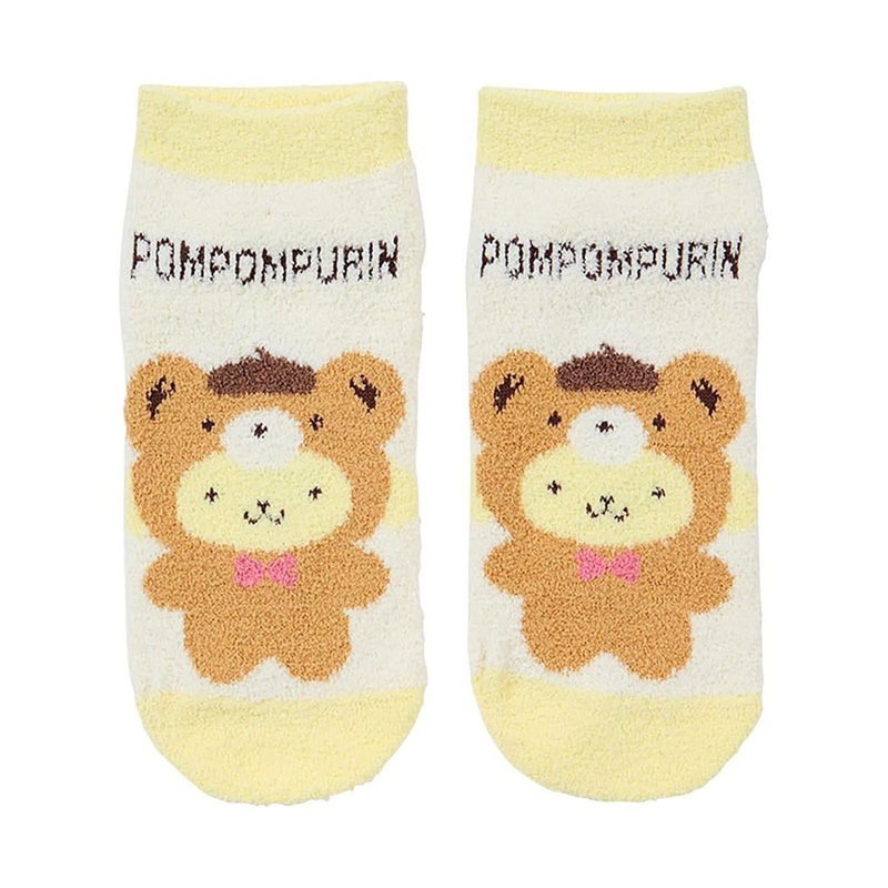[Sanrio] Official Sanrio Exclusive Fluffy Socks – Bear Costume Pompompurin