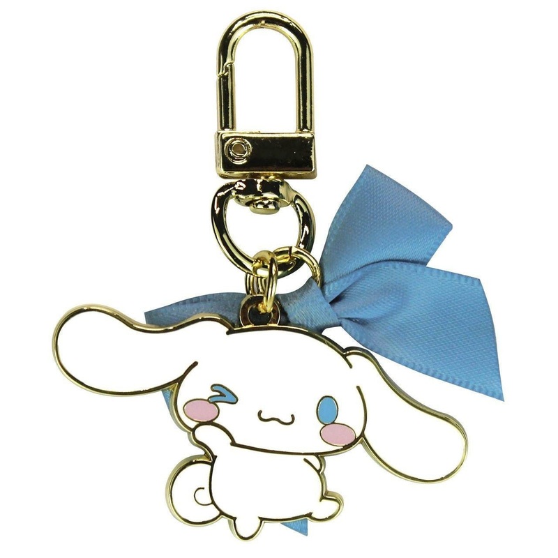 [Sanrio] Ribbon Metal Keychain- Cinnamoroll