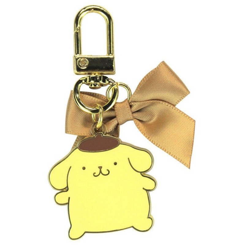 [Sanrio] Ribbon Metal Keychain- Pompompurin