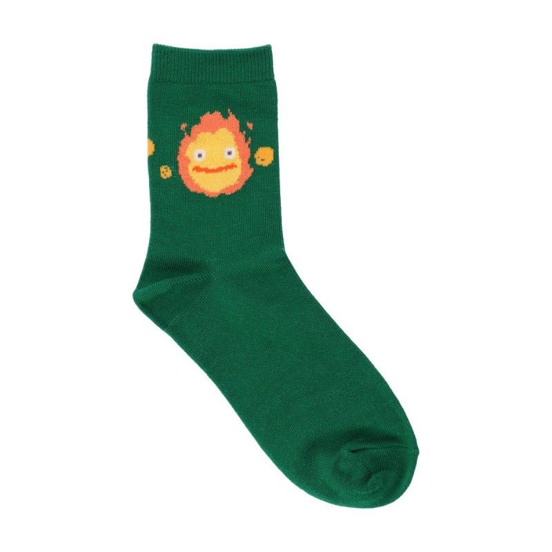 [Studio Ghibli] Howl’s Moving Castle Calcifer Socks 23-25cm (Green)