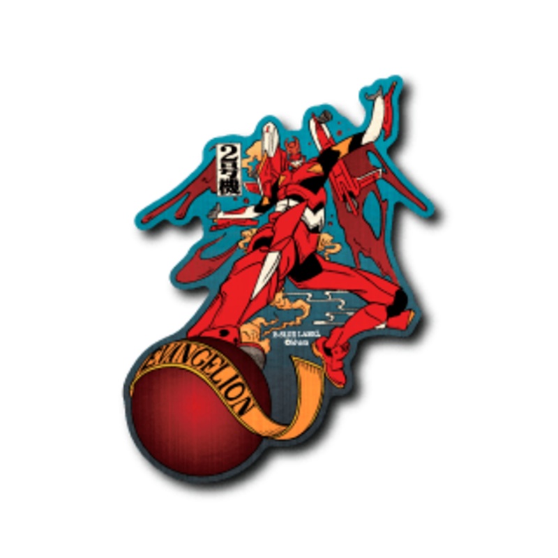 [Evangelion] B-Side Label Sticker- Eva-02 (Ukiyo-E)