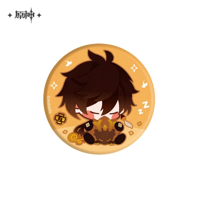 [Genshin Impact] Chibi Character Plushy Badge – Zhongli – Rex Lapis