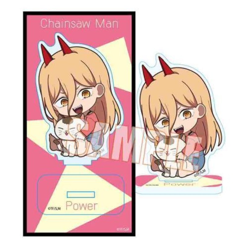 [Chainsaw Man] Acrylic Stand Gyugyutto Power (Meowy Plushie)