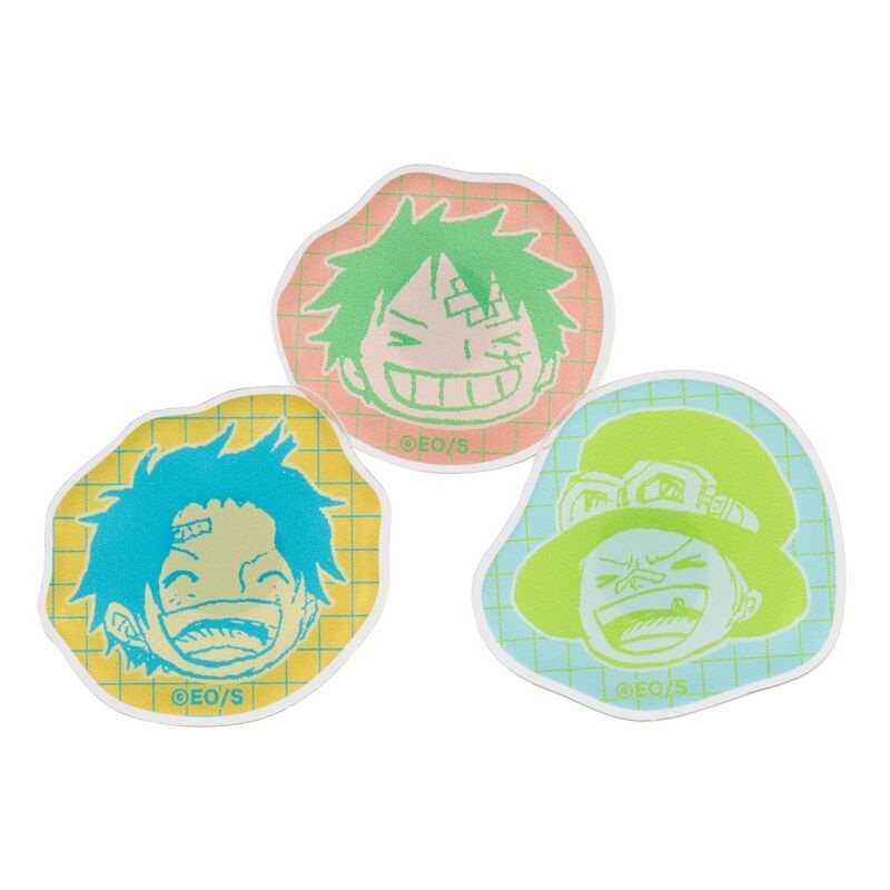 [One Piece] Acrylic Mini Badge Set Luffy & Ace & Sabo Childhood Ver.