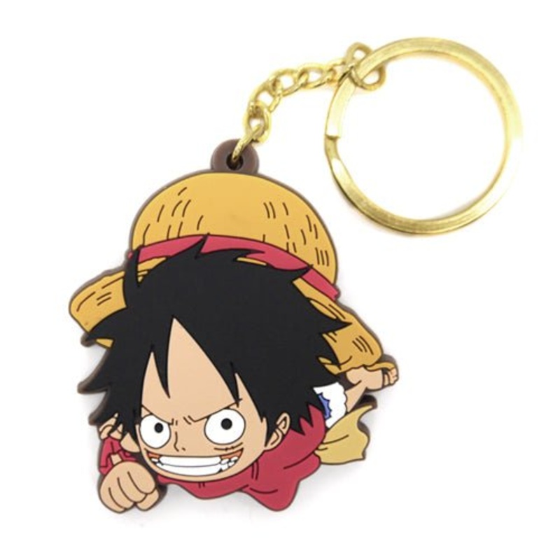 [One Piece] Luffy D. Luffy Tsumamare Rubber Key Ring (Fighting Trim ver.)