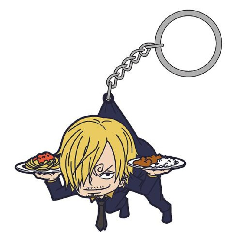 [One Piece] Sanji Tsumamare Rubber Stamp Key Ring