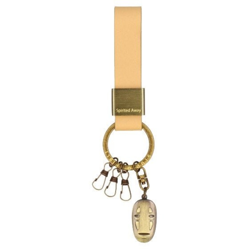 [Studio Ghibli] Spirited Away Genuine Leather Key Ring Kaonashi / No-Face