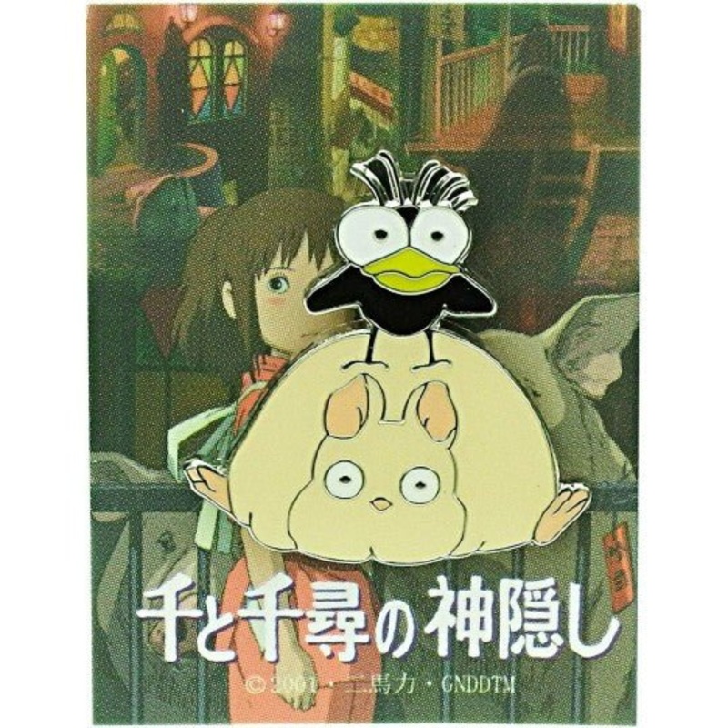 [Studio Ghibli] Spirited Away Service Metal Pin Fly Bird and Boh Mouse