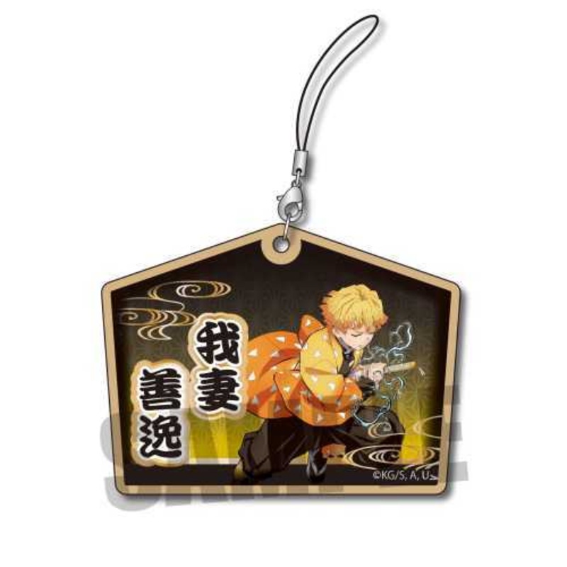 [Demon Slayer: Kimetsu no Yaiba] Wooden Plate Strap – Zenitsu Agatsuma