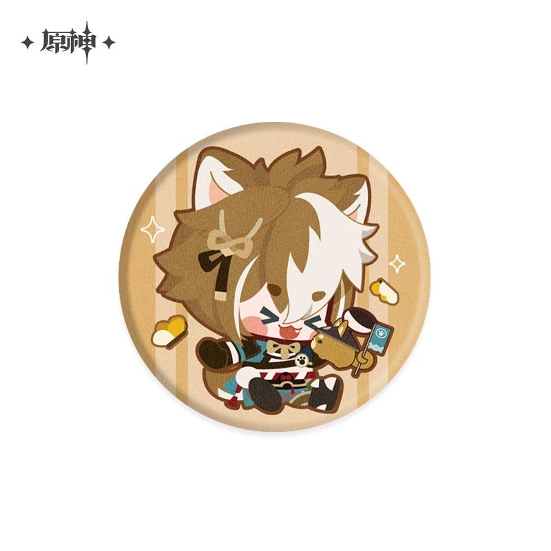 [Genshin Impact] Chibi Character Plushy Badge – Gorou – Canine Warrior