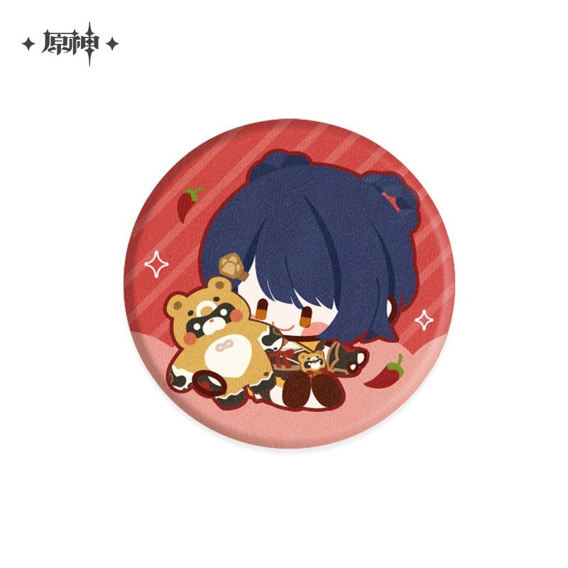 [Genshin Impact] Chibi Character Plushy Badge – Xiangling – Exquisite Delicacy