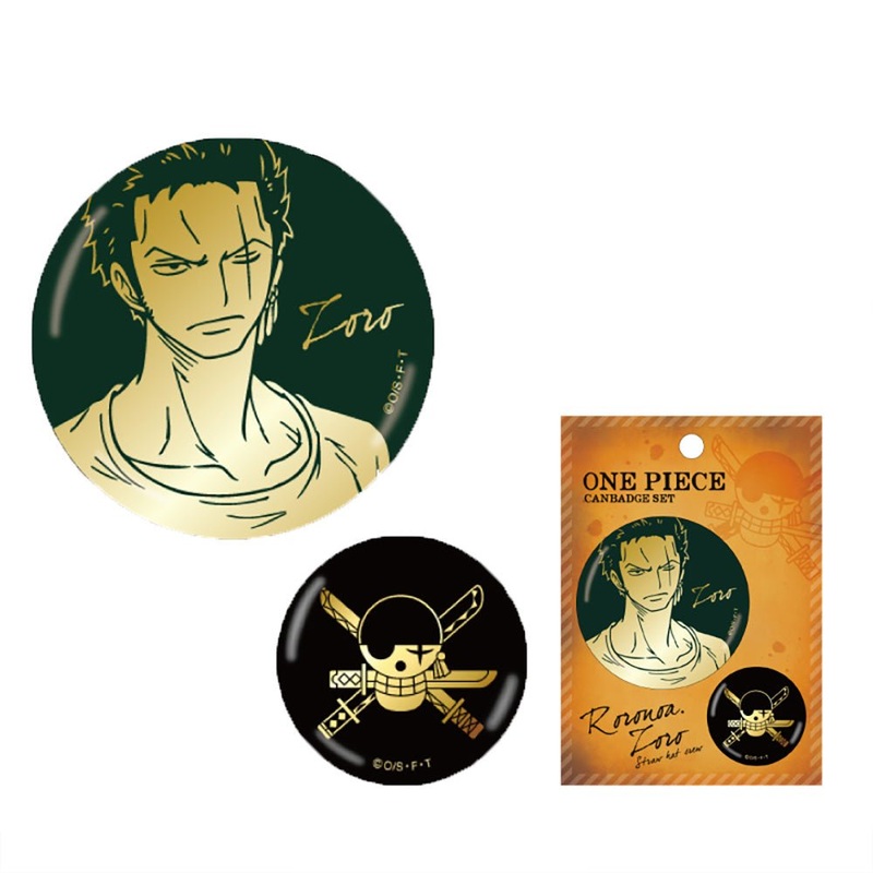 [One Piece] Foil Stamped Can Badge Set Roronoa Zoro