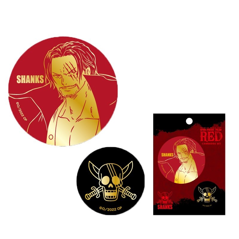 [One Piece] Foil Stamped Can Badge Set Shanks