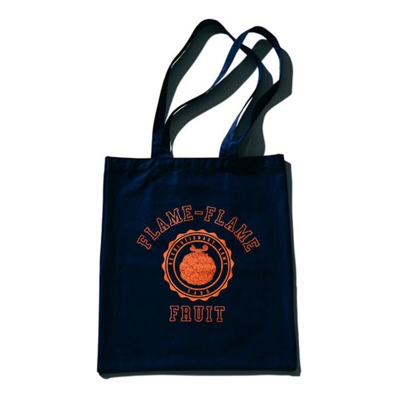 [One Piece] Navy Flame Flame College Tote Bag – Navy