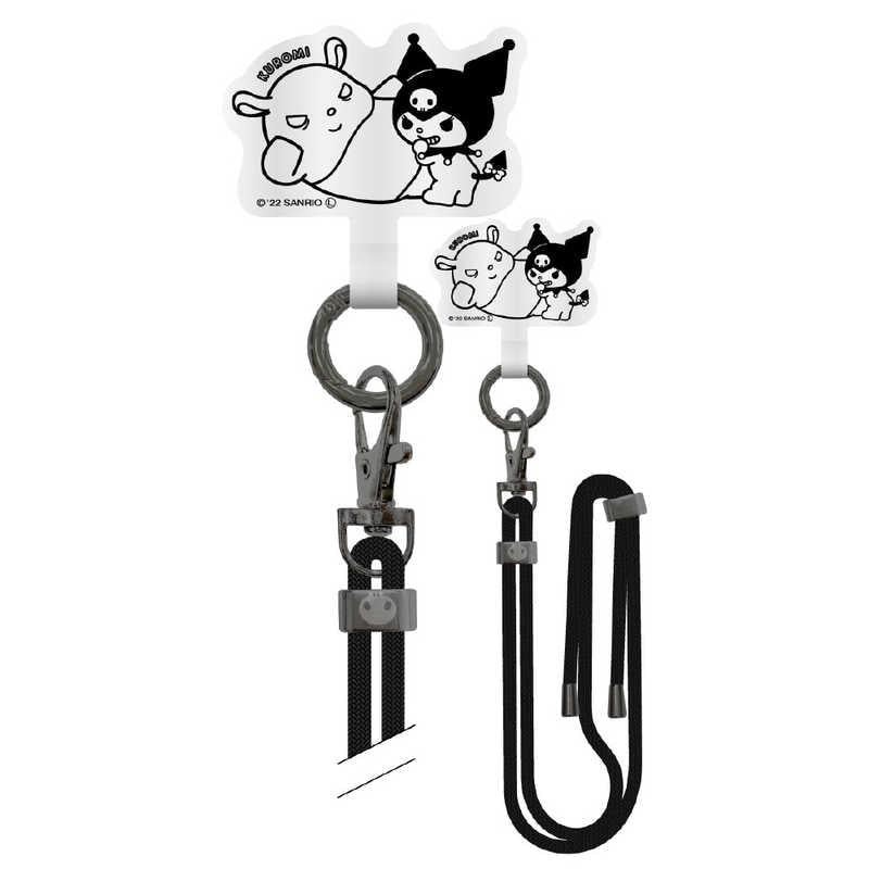 [Sanrio] Multi Ring Plus with Shoulder Strap for Mobile Phone – Kuromi