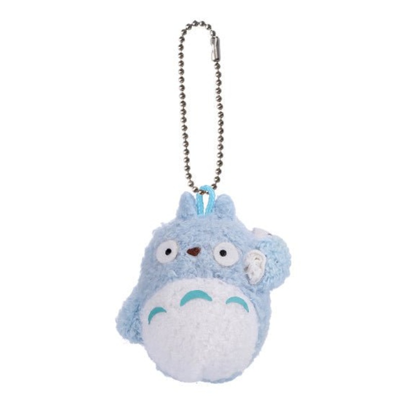 [Studio Ghibli] Mini Fluffy Plush Blue Totoro Keychain