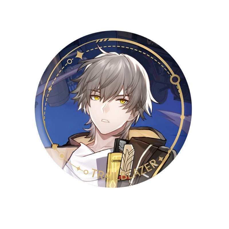 [Honkai Star Rail]  The Adaptive Character Warp Artwork Can Badge – Trailblazer Caelus (Male)