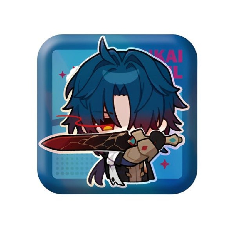 [Honkai Star Rail] Pom-Pom Pavillion Series Square Can Badge Chibi Blade