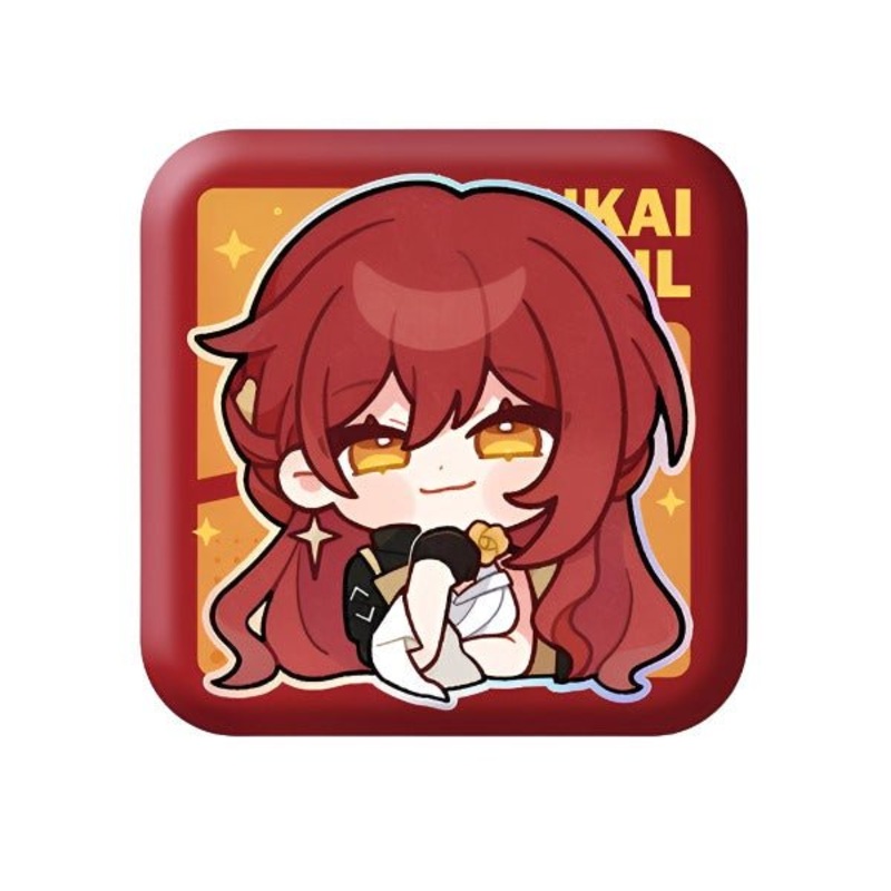 [Honkai Star Rail] Pom-Pom Pavillion Series Square Can Badge Chibi Himeko
