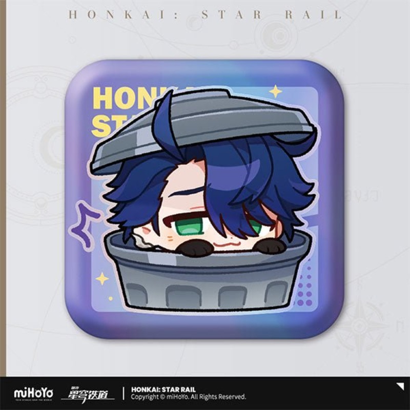 [Honkai Star Rail] Pom-Pom Pavillion Series Square Can Badge Chibi Sampo