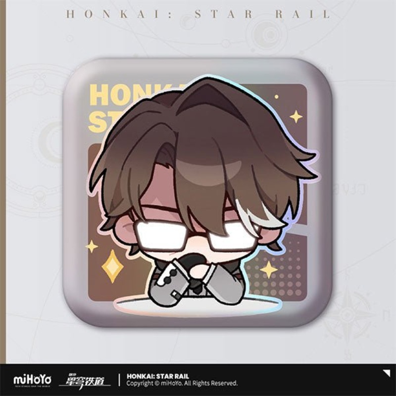 [Honkai Star Rail] Pom-Pom Pavillion Series Square Can Badge Chibi Welt