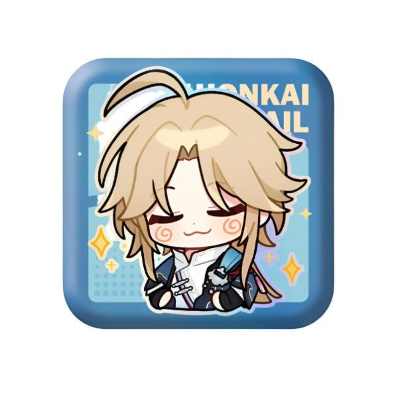 [Honkai Star Rail] Pom-Pom Pavillion Series Square Can Badge Chibi Yanqing